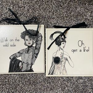 Vintage Black & White Wall Art | Set of Two